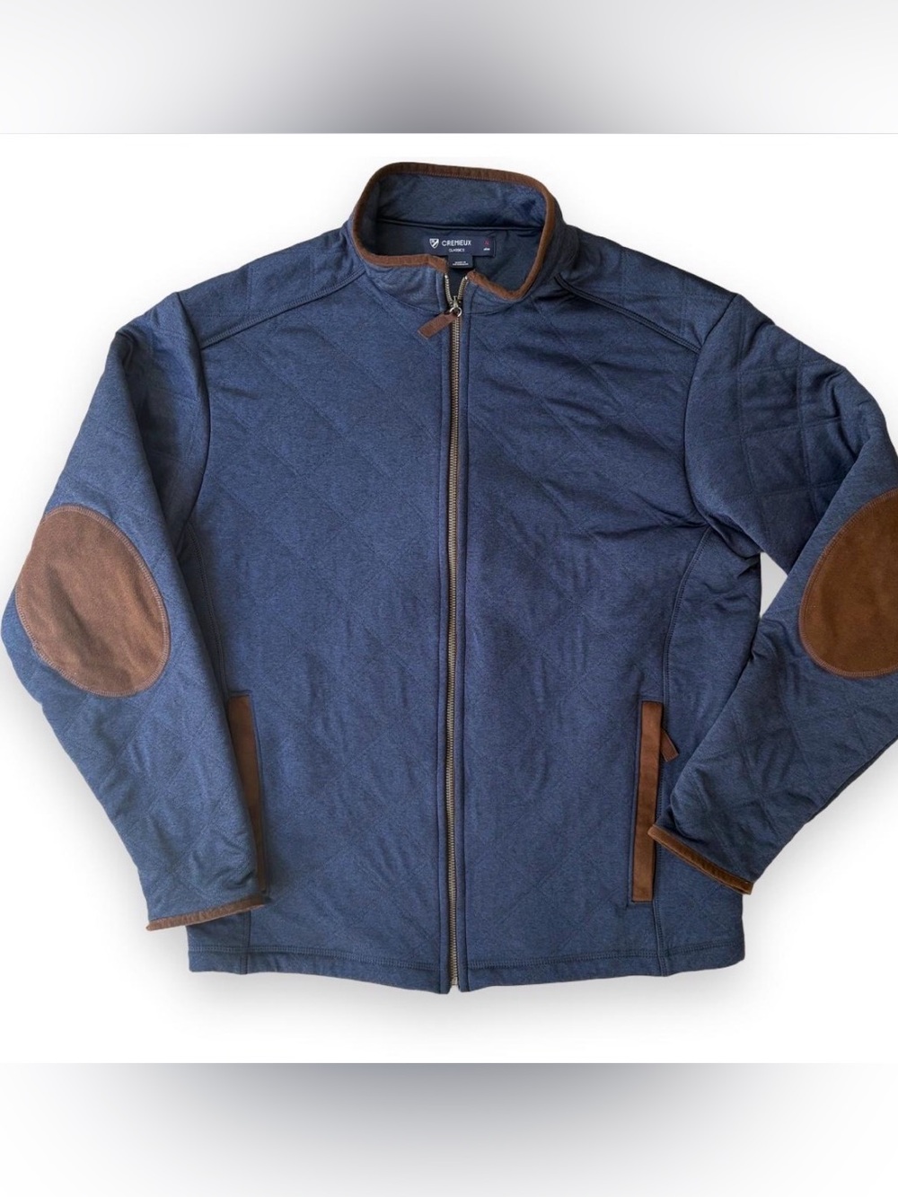 Cremieux Classics Full Zip Blue Quilted Long Sleeve Lightweight Jacket Men's M